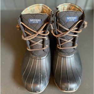 Sperry Quilted Duck Rain Boot Half Zip